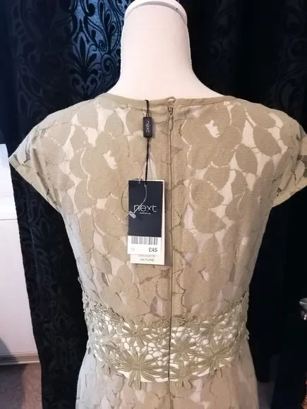 Next Womens dress 12  occasion dress Fully Lined Intricate Lace detail new - Picture 2 of 12